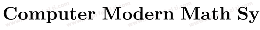 Computer Modern Math Symbols字体转换